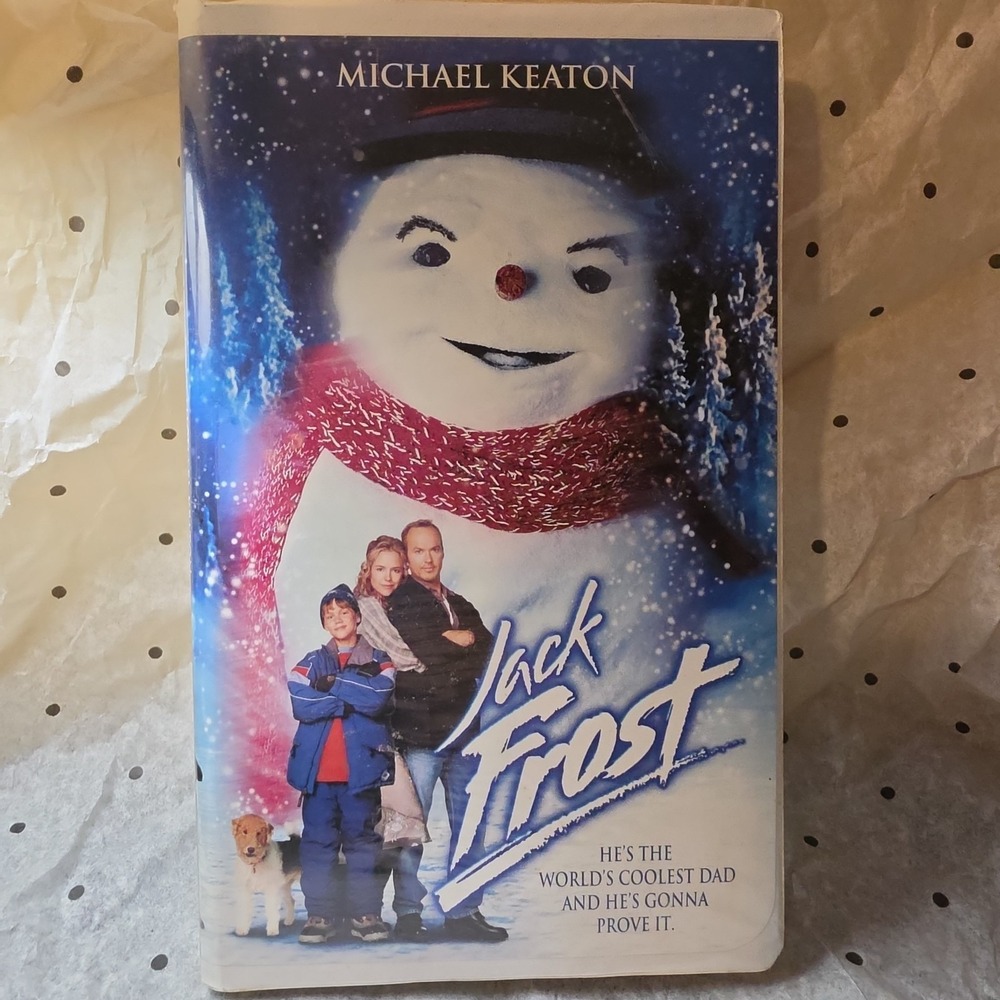 Warner‎ Bros Jack Frost VHS Movie Family Blue Michael Keaton Holiday 1998 Film